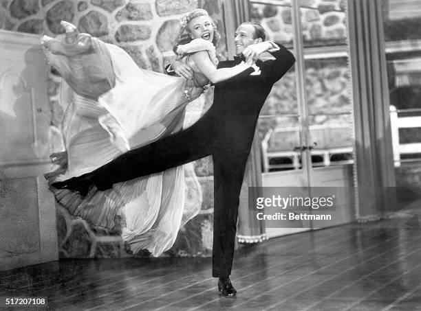 Ginger Rogers and Fred Astaire in a scene from Carefree, an RKO Radio Picture.