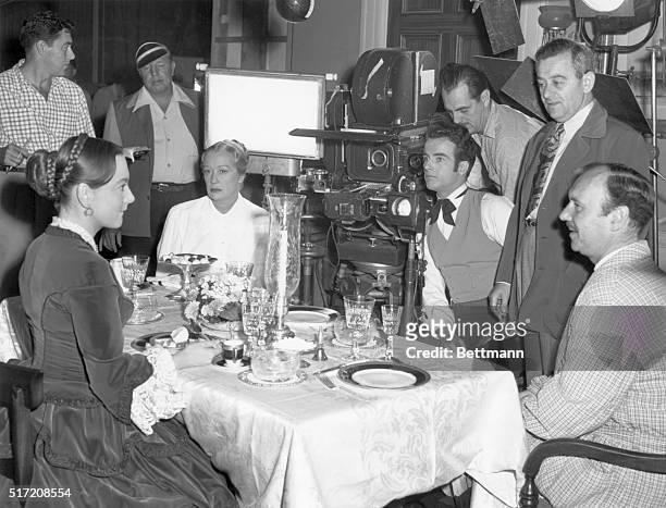 In William Wyler's, "The Heiress," movie audiences will see only this close-up of Olivia de Havilland at a dinner table. But the scene was not that...
