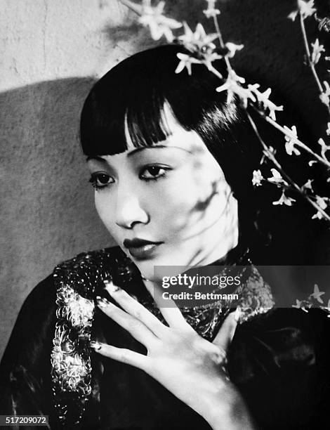 Portrait of actress Anna May Wong . Undated photograph.