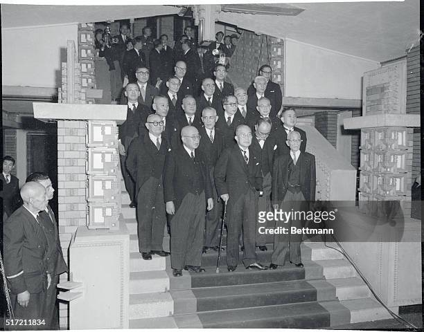 Hatoyama cabinet was formally inaugurated as a caretaker cabinet pending a general election it is committed to carry out by March 10, 1955. Left to...