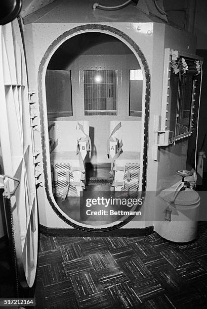 San Quentin, Calif:- Here is the gas chamber in San Quentin prison in which 194 persons, including three woemn were put to death up to 1967. The...