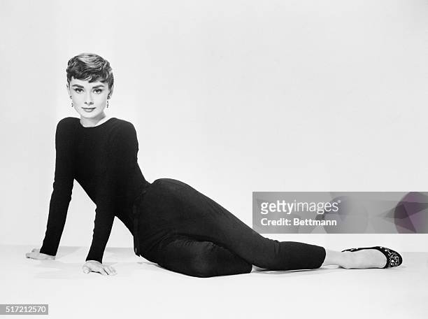 Audrey Hepburn poses for her publicity photo to promote the film Sabrina.
