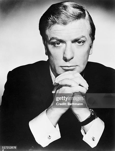 Close-up portrait of British actor Michael Caine.