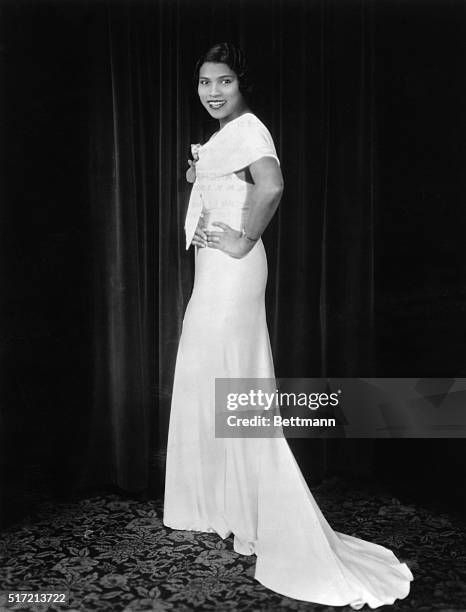 Publicty handout of Marian Anderson, American American contralto who will sing at the opening concert of the Ann Arbor May Festival May 11 13, and...