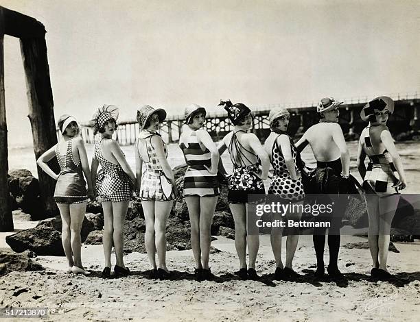 Group of Mack Sennett bathing girls. Photograph. Ca. 1920s-1930s.