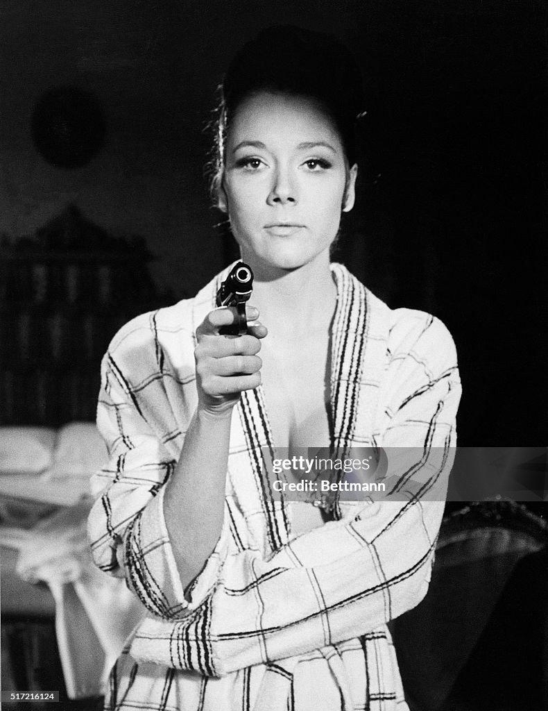 Angiediana Rigg Actress Diana Rigg on the set of