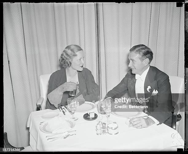 Peggy Wood and Clifton Webb, snapped as they attended the Rainbow Room, swanky nightclub in Rockefeller Center.