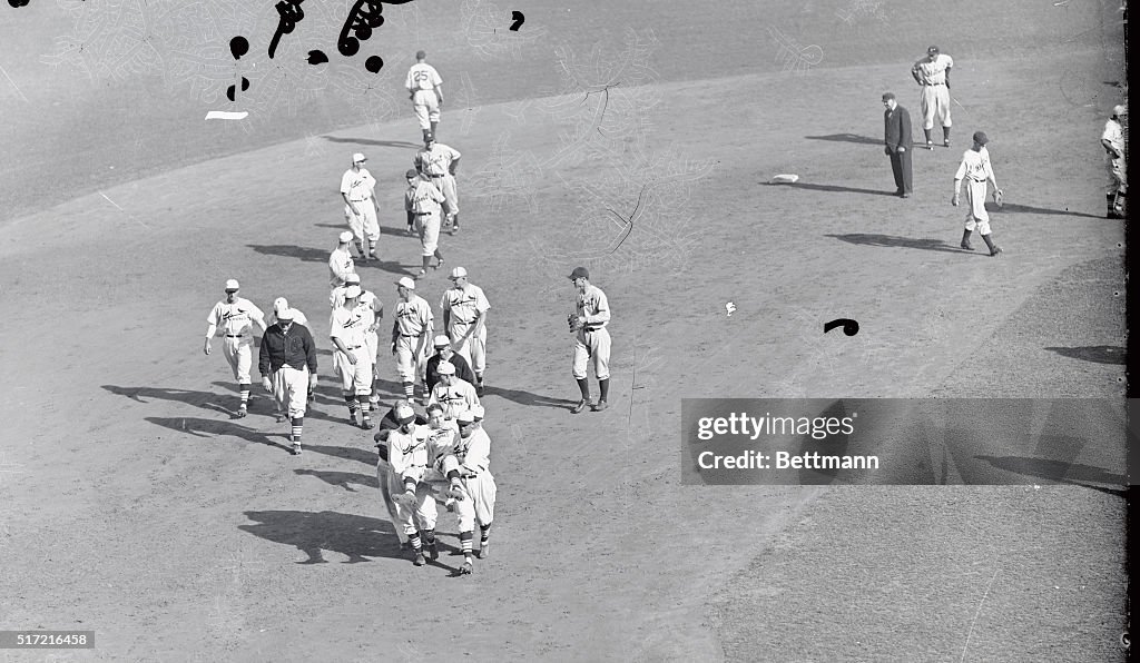 Teammates Carrying Dizzy Dean from Field