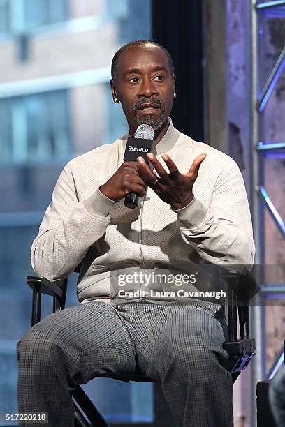 Don Cheadle attends AOL Build Speaker Series to discuss his Directorial debut in "Miles Ahead" at AOL Studios in New York on March 24, 2016 in New...