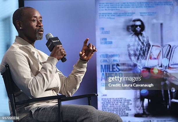 Don Cheadle attends AOL Build Speaker Series to discuss his Directorial debut in "Miles Ahead" at AOL Studios in New York on March 24, 2016 in New...