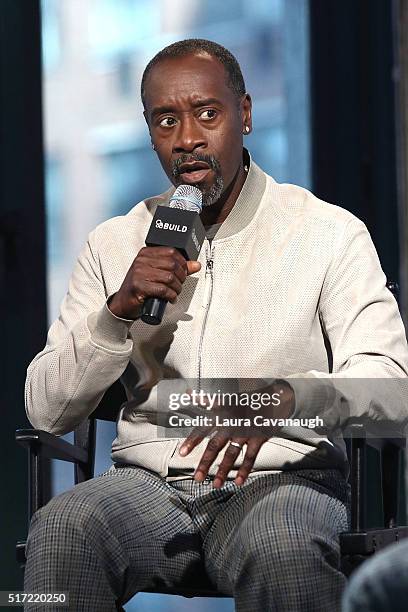 Don Cheadle attends AOL Build Speaker Series to discuss his Directorial debut in "Miles Ahead" at AOL Studios in New York on March 24, 2016 in New...