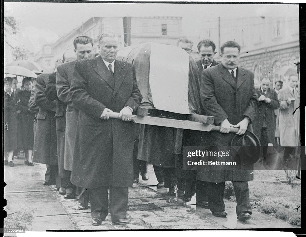 View of Funeral Pallbearers for Marshal Tito's Friend