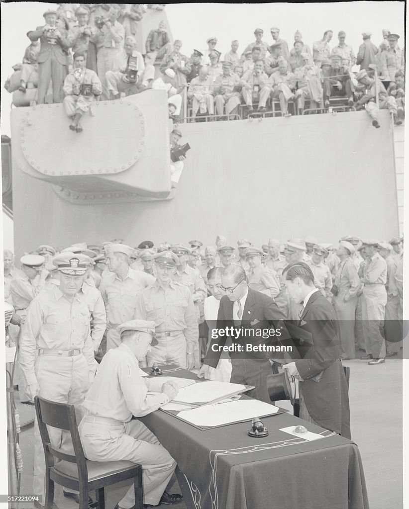 The Japanese Surrender, Tokyo Bay 1945.