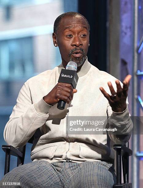 Don Cheadle attends AOL Build Speaker Series to discuss his Directorial debut in "Miles Ahead" at AOL Studios in New York on March 24, 2016 in New...