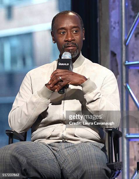 Don Cheadle attends AOL Build Speaker Series to discuss his Directorial debut in "Miles Ahead" at AOL Studios in New York on March 24, 2016 in New...