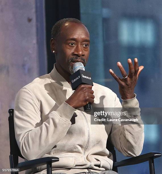 Don Cheadle attends AOL Build Speaker Series to discuss his Directorial debut in "Miles Ahead" at AOL Studios in New York on March 24, 2016 in New...