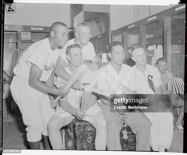 The big bats of these players--; Larry Doby, Ray Boone, Al Rosen, Bobby Avila, and Nellie Fox, helped the American League belt the National League,...