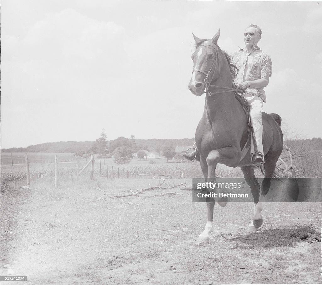 Wayne Morse Riding His Horse