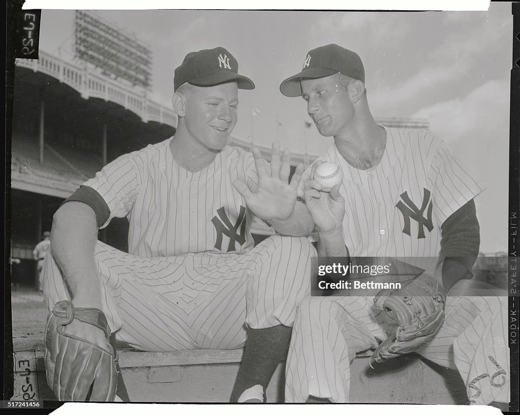 Bob Grim and Ed Ford Sitting on Steps
