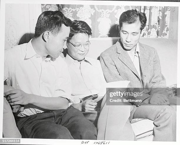 Chang Hsu Shih , Cheng Hsu Shihm , and Hsing Chien Chang , read an appeal they sent on August 10th to President Eisenhower to revoke an executive...