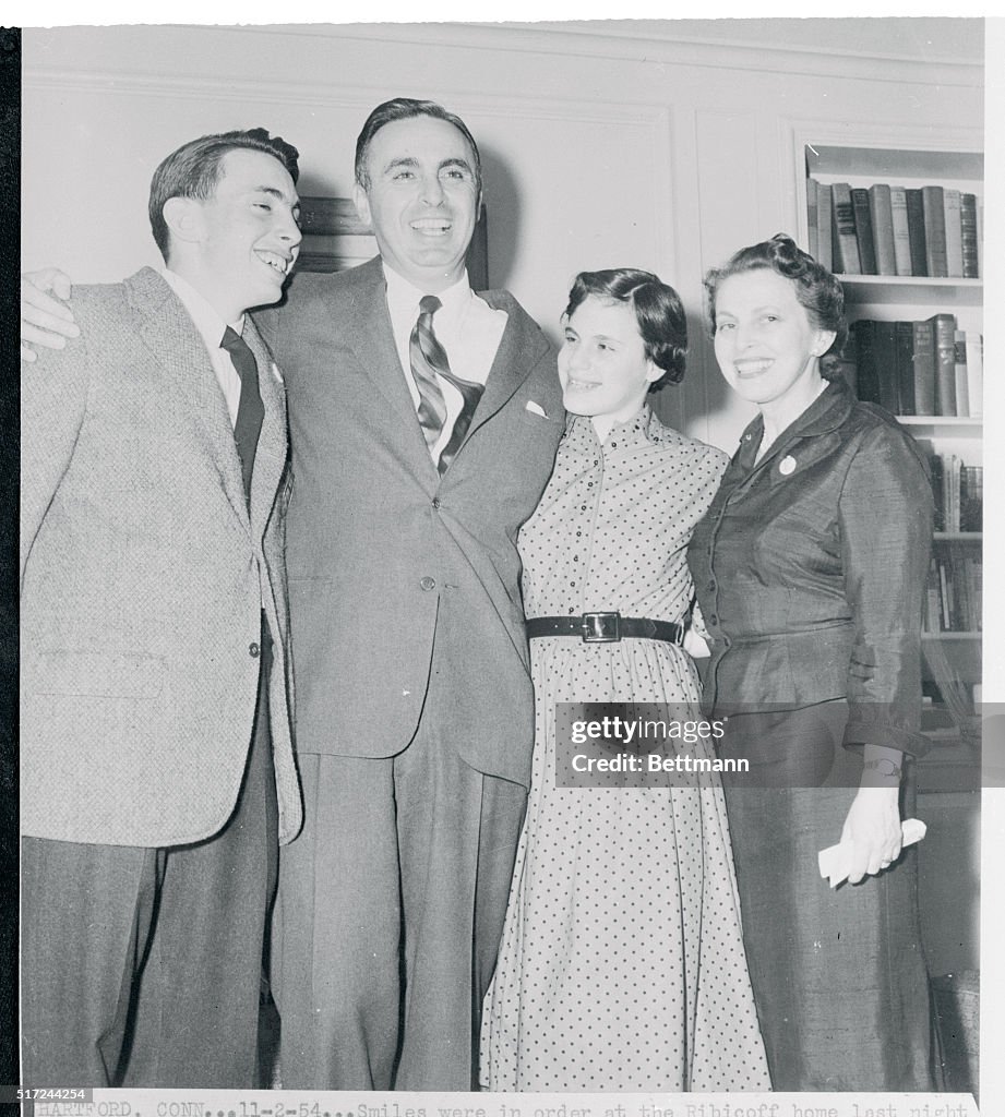 Portrait of Abraham Ribicoff With His Family