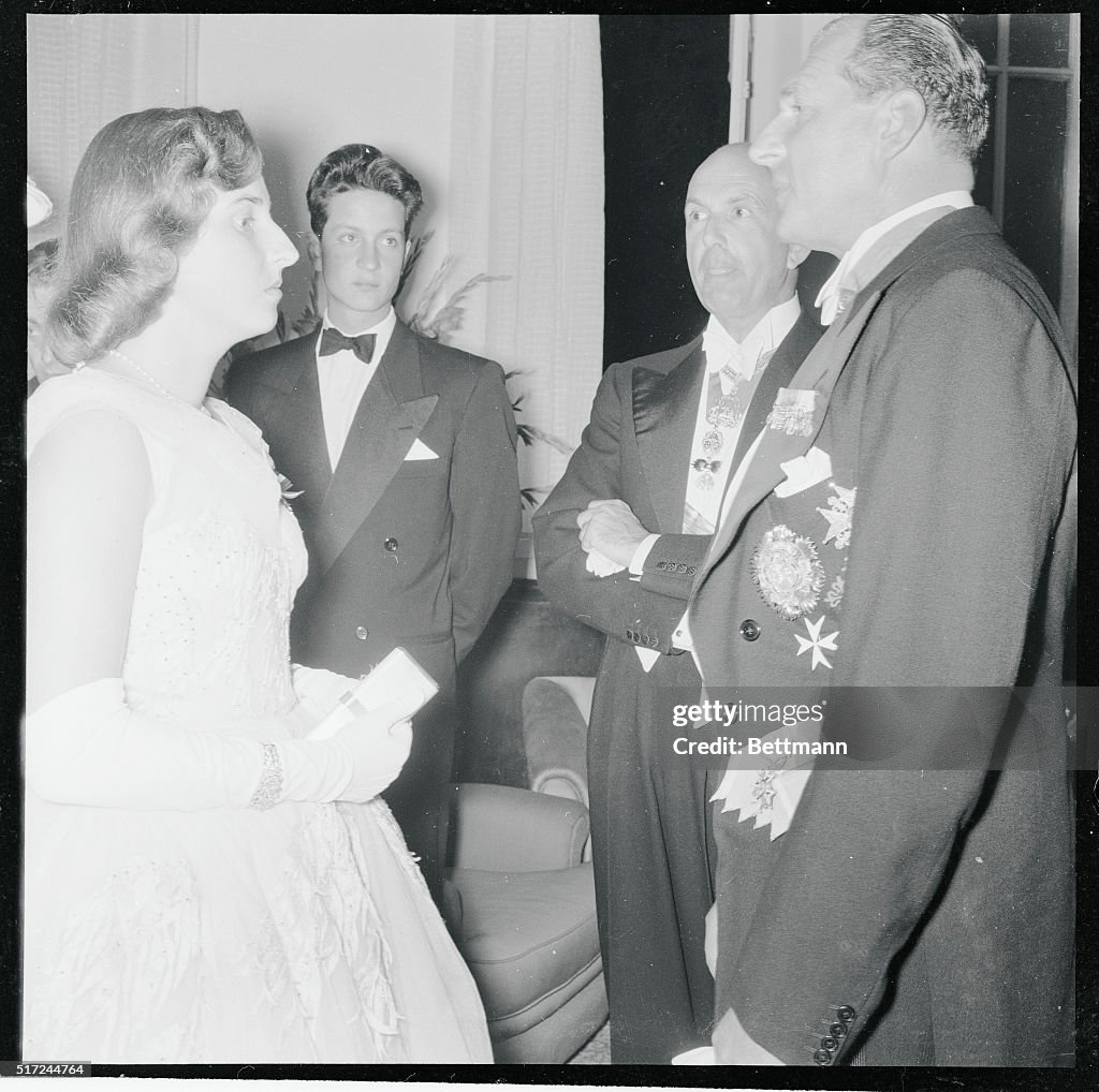 Princess Maria del Pilar Speaking With Her Father