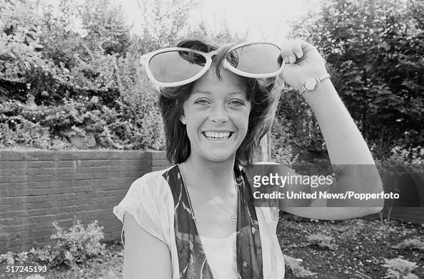 Scottish singer and actress Isla St Clair posed holding a pair of ...
