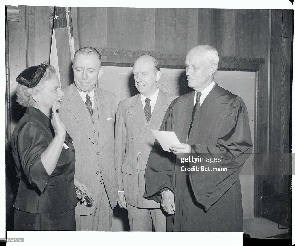Elbert Tuttle Swearing in Mary Donlon