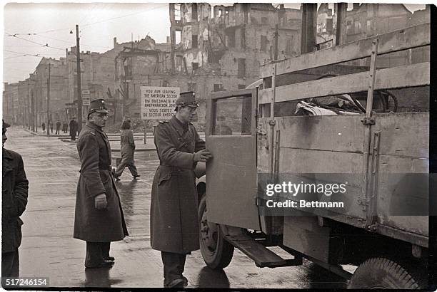 Stumm Police Checking Vehicles, News Photo