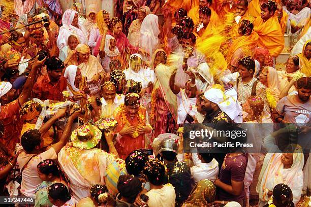 Vrindavan widows break taboo, thousand of widows celebrated Holi at an ancient Vrindavan temple organised by NGO Sulabh International. Bindeshwar...