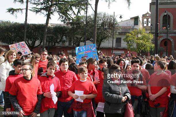 In Arzano, province of Naples, the local schools took part in the Giornata della Memoria delle vittime di mafia or day of remembrance for the victims...