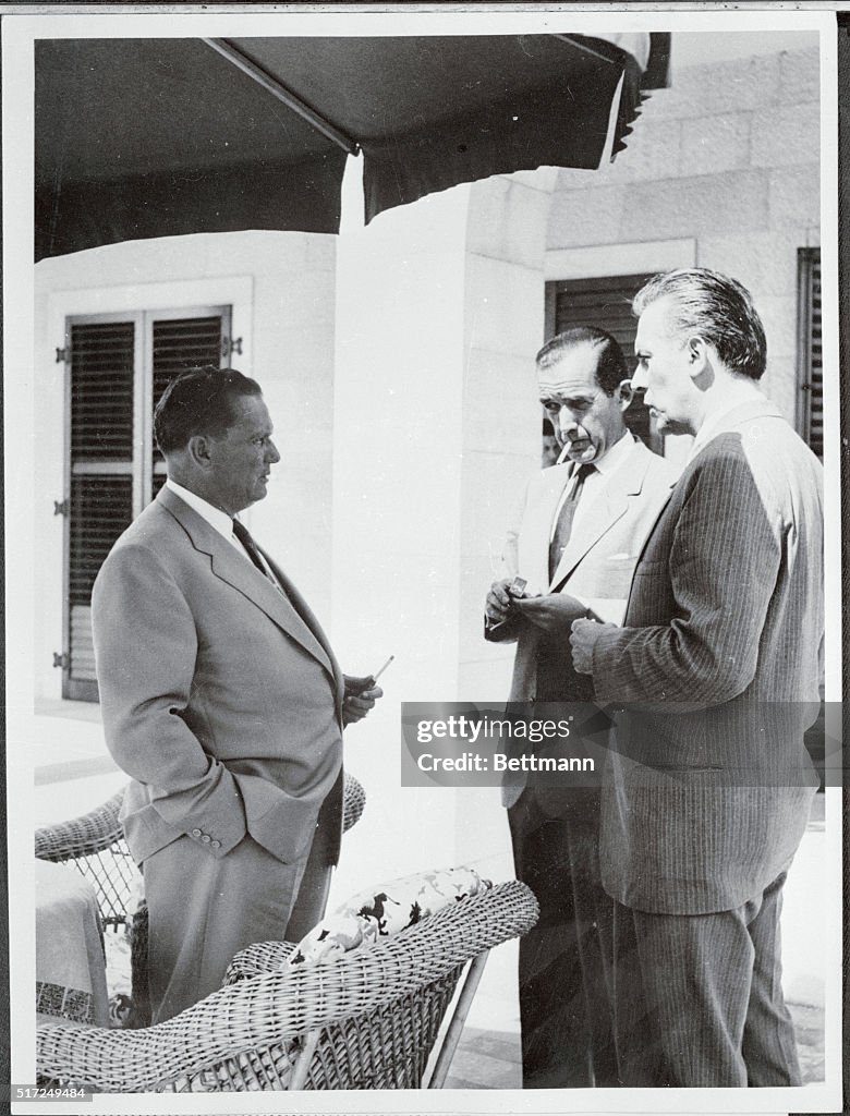 Yugoslavian Leaders Conversing With Edward R. Murrow