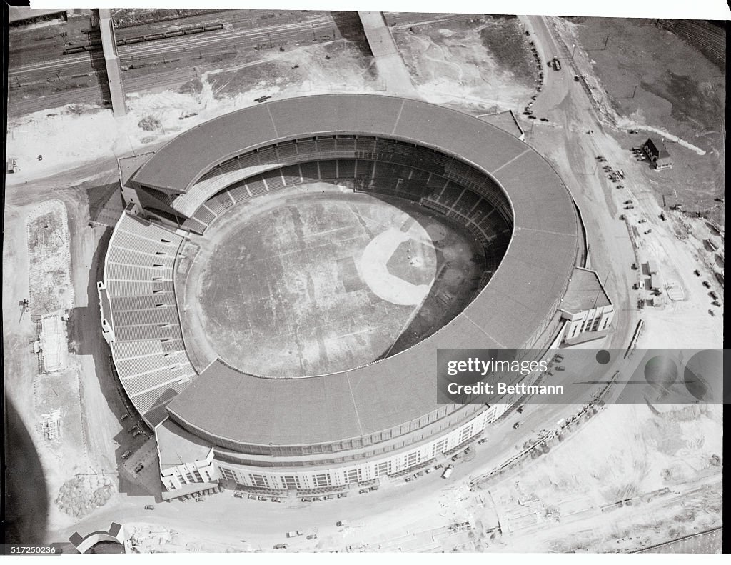 Aerial View of Sports Stadium