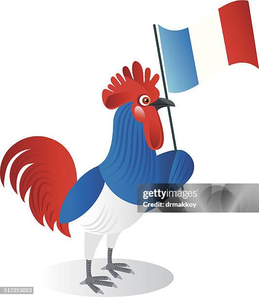 france roosters - rooster stock illustrations