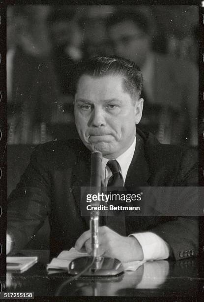 Teamster Vice-President James R. Hoffa testified before the Senate Labor Rackets Committee here, that his wife shared a seven-year profit of $125,000...