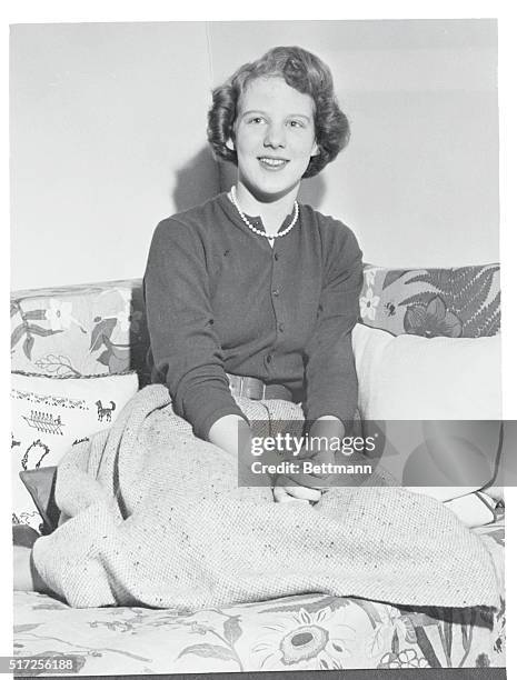 Informal Princess. Copenhagen, Denmark: Princess Margrethe of Denmark poses informally for a portrait in Copenhagen, Denmark. The princess will...