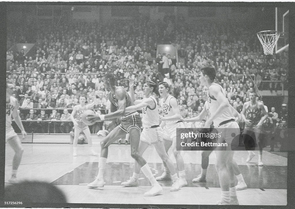 Wilt Chamberlain on the Court with University of Kansas