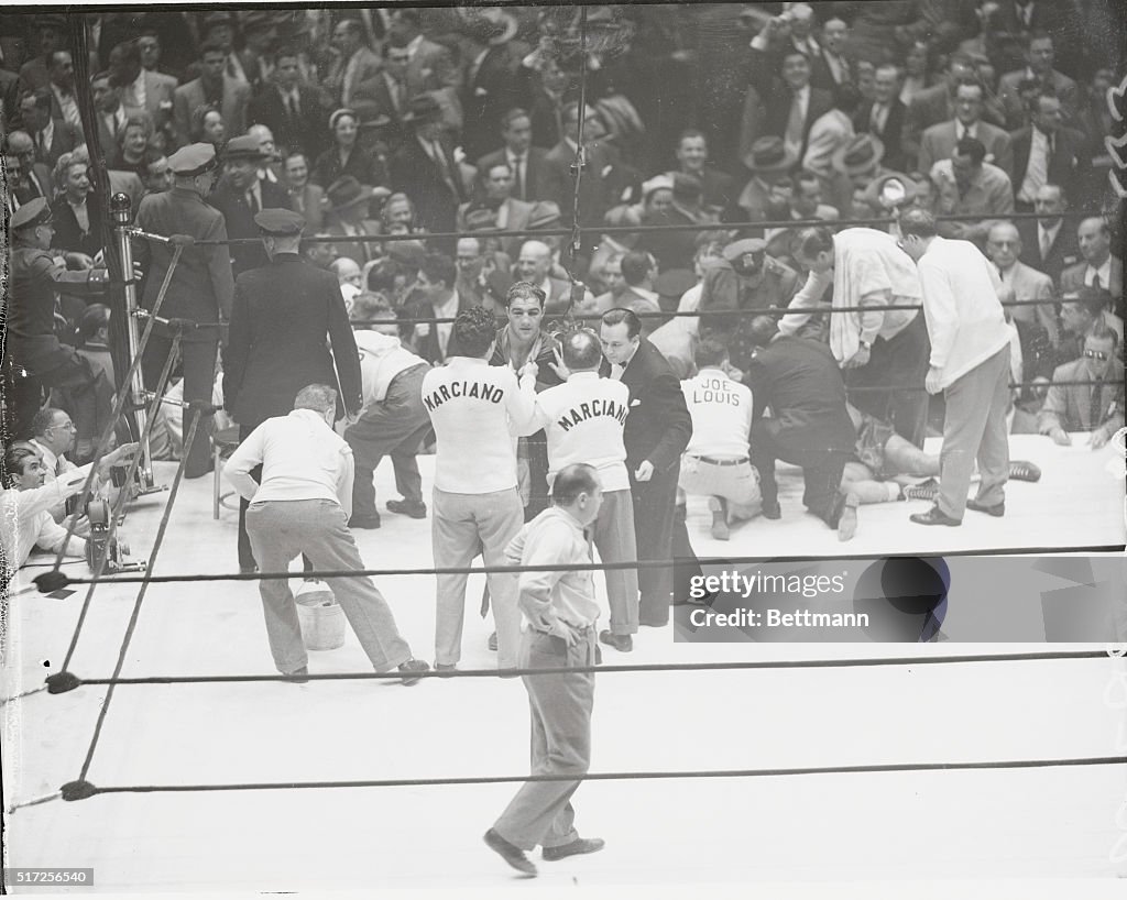 Crowd Surrounding Fighters After Match