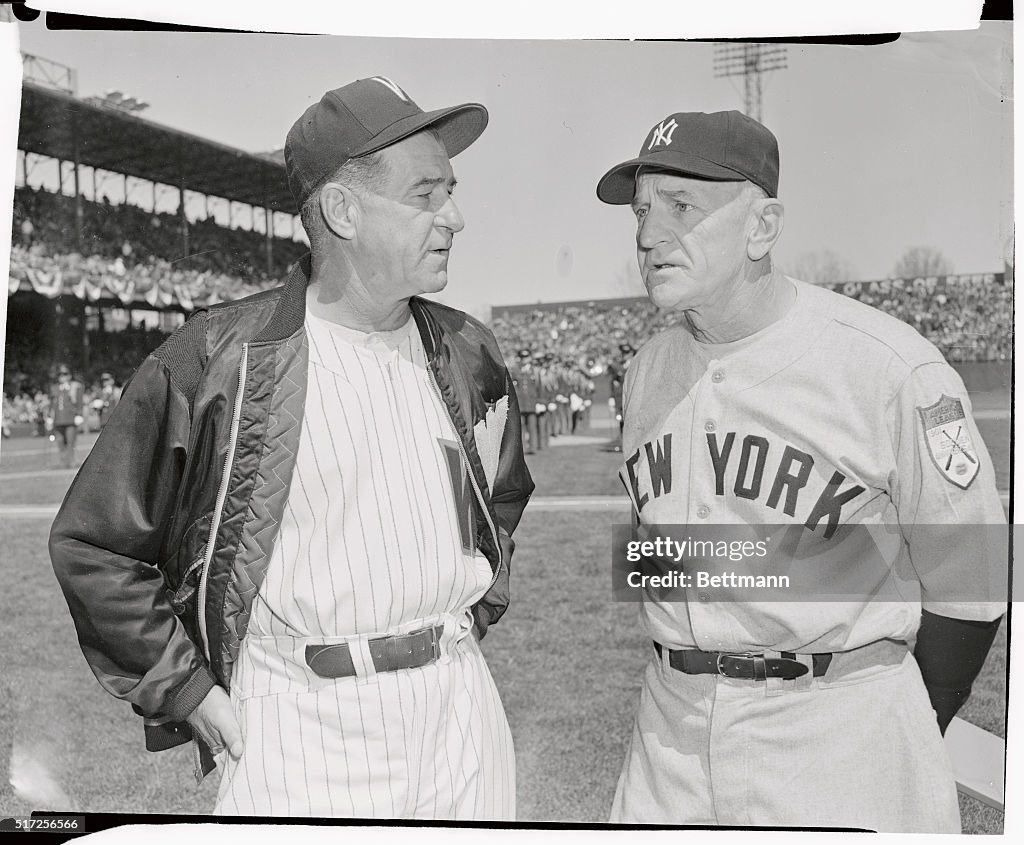 Baseball Managers Bucky Harris and Casey Stengel