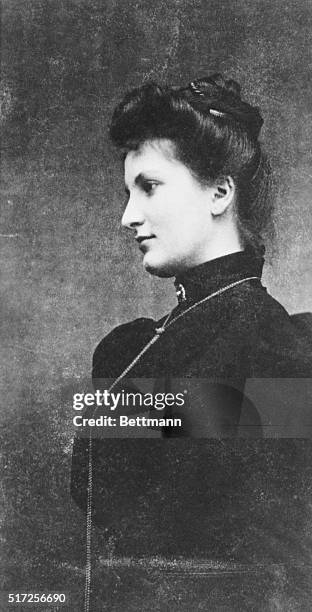 Alma Mahler Werfel is pictured here when she was Alma Schindler before her marriages to three world famous men, Gustav Mahler, Walter Gropius, and...