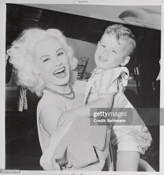 Mamie Van Doren Holding Her Infant Son Mamie Van Doren Holding Her Infant Son
