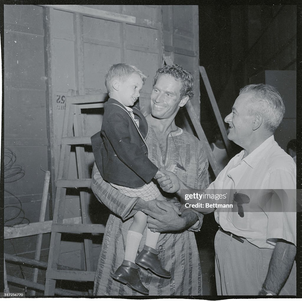 Fraser Heston Shaking Hands with William Wyler