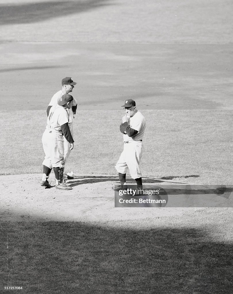 Coach Casey Stengel Taking Relieving the Tom Sturdivant