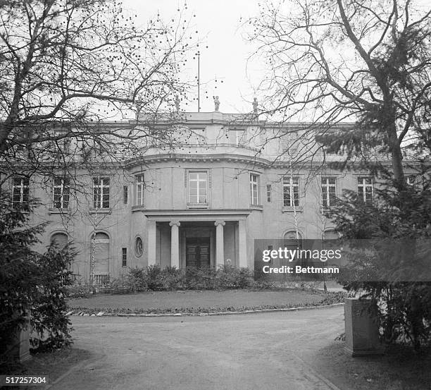 Fatal meeting place...West Berlin: This is the villa on Lake Wannsee in West Berlin where Adolf Eichmann met with high-ranking SS officials on...