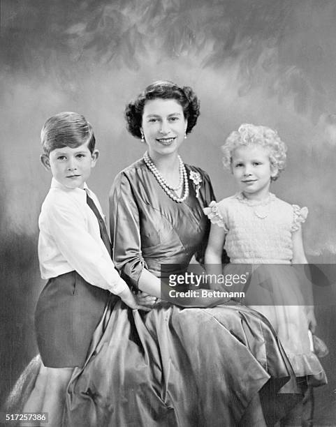 New and charming study of Queen Elizabeth II and her children, Prince Charles and Princess Anne, was obvious with this photograph.