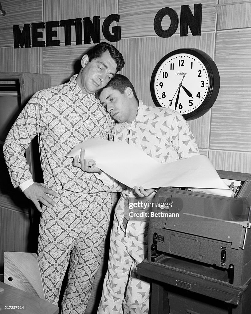 Jerry Lewis and Dean Martin in Pajamas