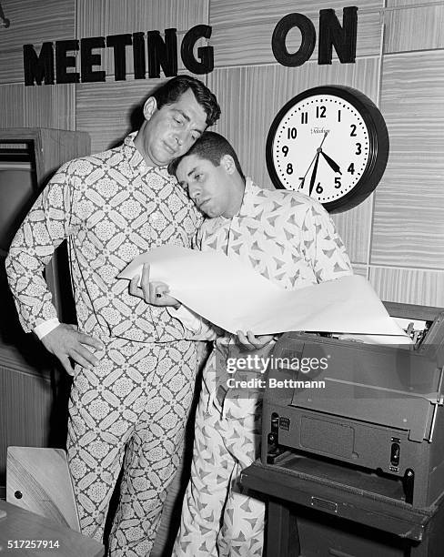 Dean Martin and Jerry Lewis got up at 4:30 A.M. PST, after working on their TV rehearsals until 3 a.m., in order to appear on Dave Garroway's The...