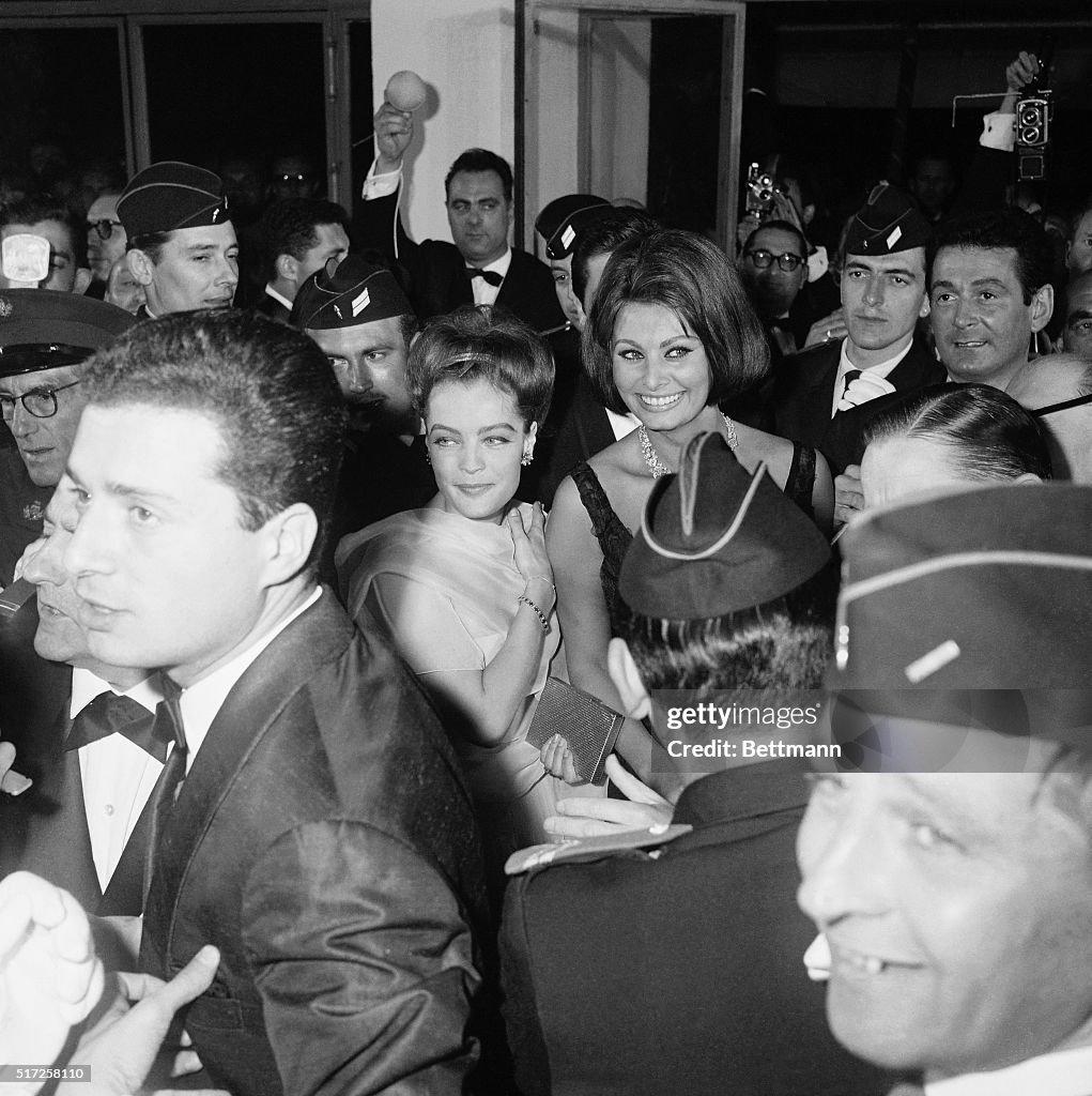 Sophia Loren and Romy Schneider