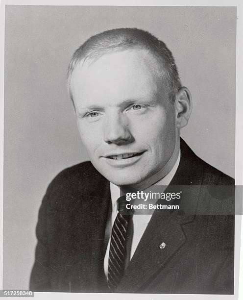 Neil A. Armstrong born Wapakoneta, Ohio, five-feet, 11-inches tall, weighs 165 pounds, blond hair, blue eyes, son of Mr. And Mrs. Steve Armstrong of...