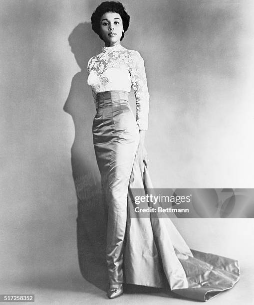 Full length portrait of Diahann Carroll, RCA Victor recording star.